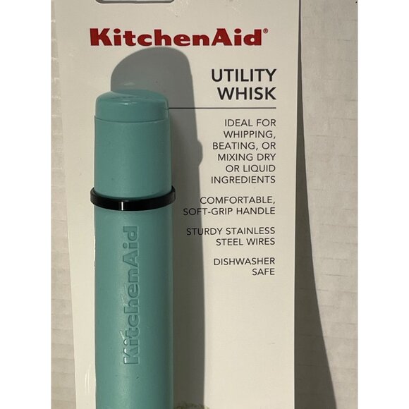 KitchenAid Utility Whisk Aqua Soft Grip Handle Stainless Steel Wires NEW - Picture 2 of 3